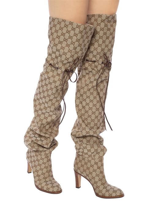 gucci elizabeth boots|gucci print thigh high boots.